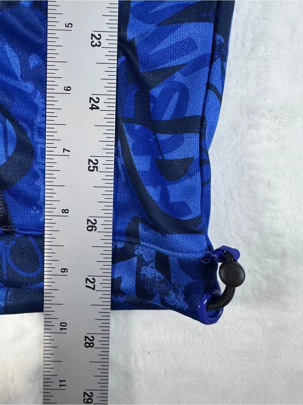 AND1 Men’s Large Blue Graffiti Print Full Zip Hooded Jacket Windbreaker